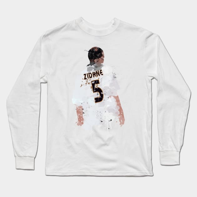 Zinedine Zidane - Real Madrid Legend Long Sleeve T-Shirt by FootballArcade